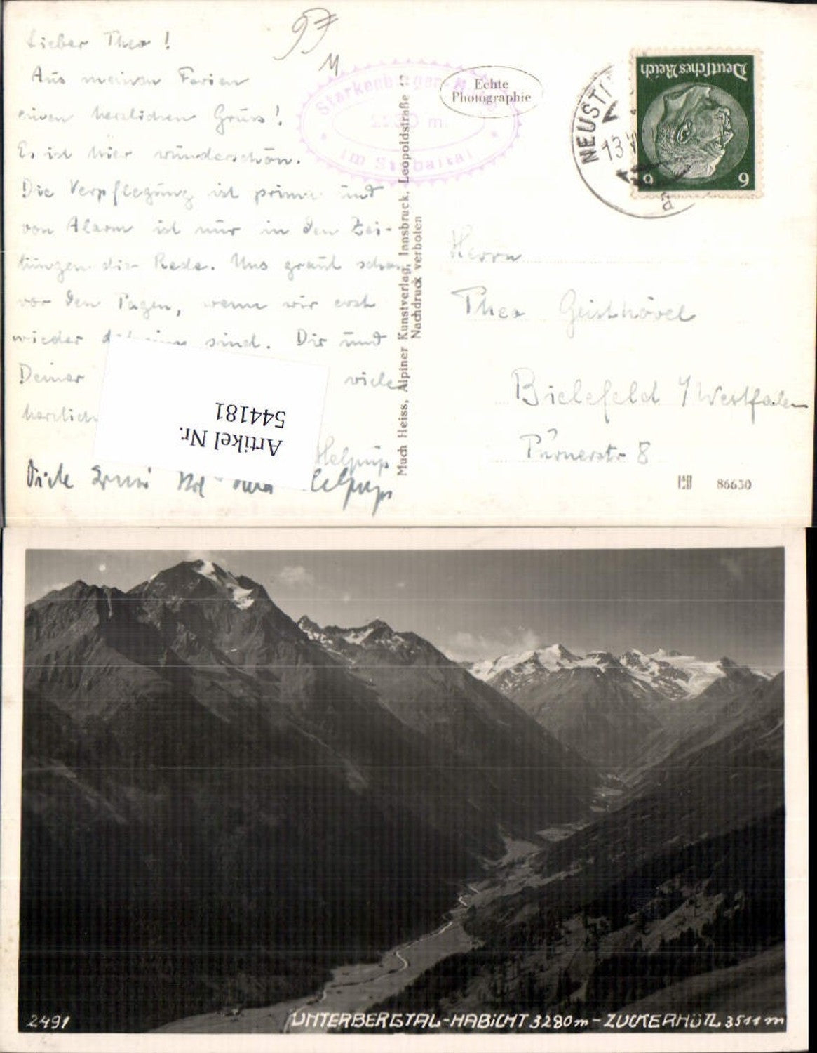 Alte Ansichtskarte – Old Postcard