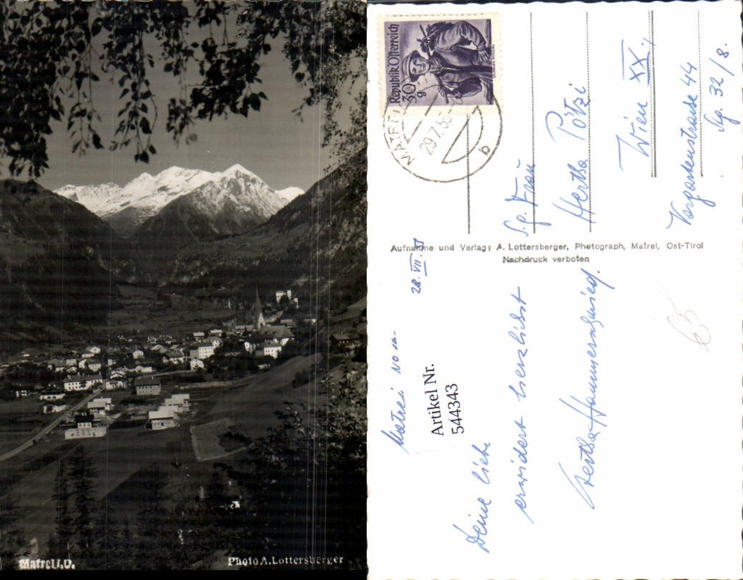 Alte Ansichtskarte – Old Postcard