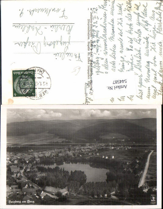 544587,tolle Fliegeraufnahme Herzberg Harz