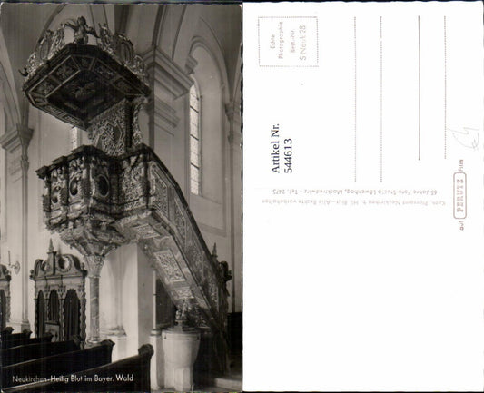 544613,Neukirchen Heilig Blut Kanzel Kirche  Bayerischen Wald LK Cham