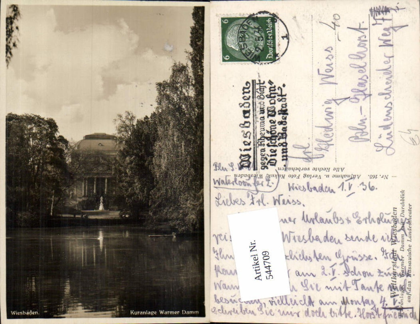 544709,Wiesbaden Kuranlage Warmer Damm