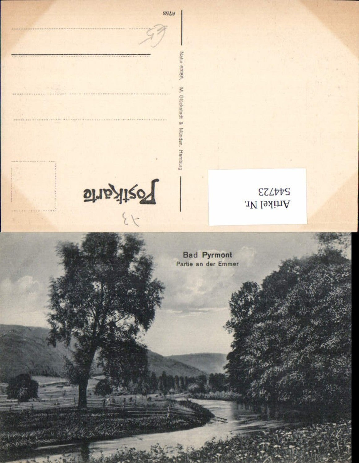 544723,tolle AK Umgebung Bad Pyrmont Partie an der Emmer