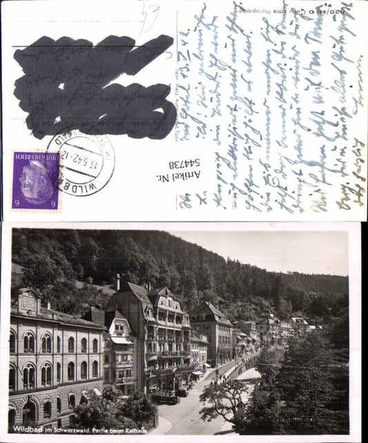 544738, Wildbad Autobus Postbus at the town hall