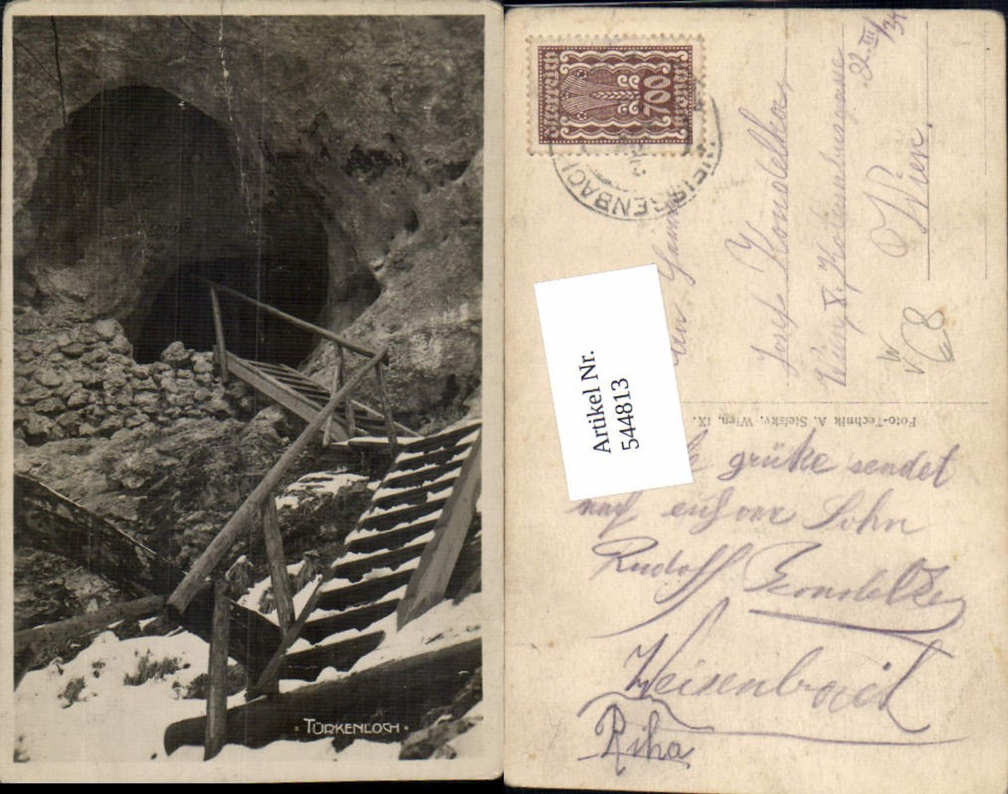 544813,tolle Foto-AK Türkenloch Steinwandklamm Weißenbach Furth a.d. Triesting