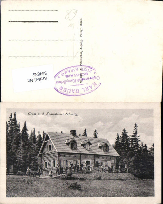544835,Gruss v. d. Kampsteiner Schwaig b. Aspang am Wechsel