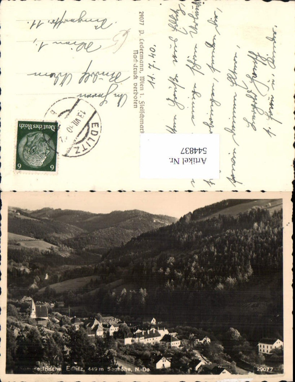 544837,tolle AK Edlitz bei Aspang