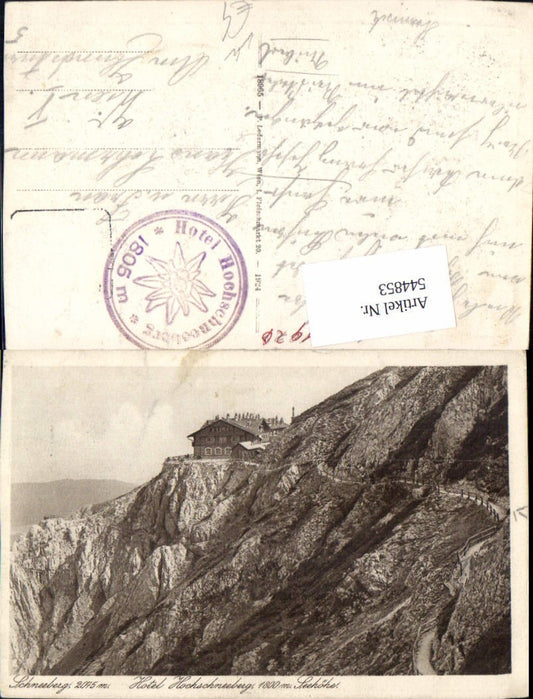 544853,Schneeberg Puchberg am Schneeberg Hote Hochschneeberg