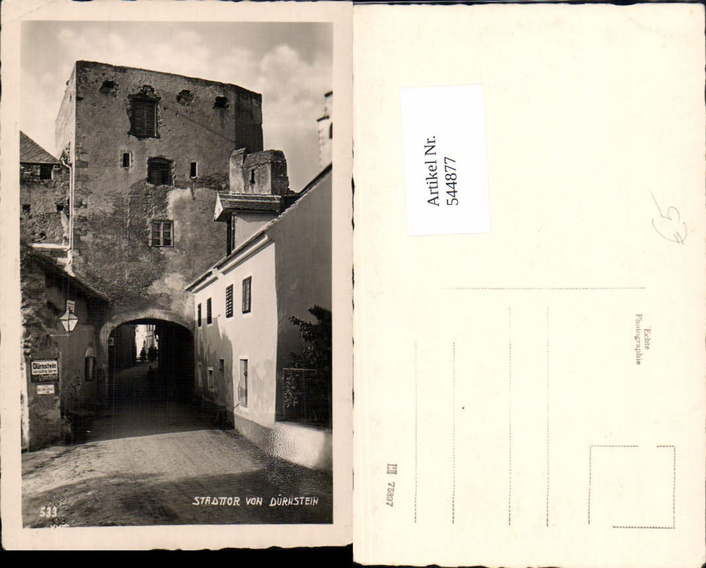 544877,tolle Foto-AK Dürnstein in der Wachau Stadttor