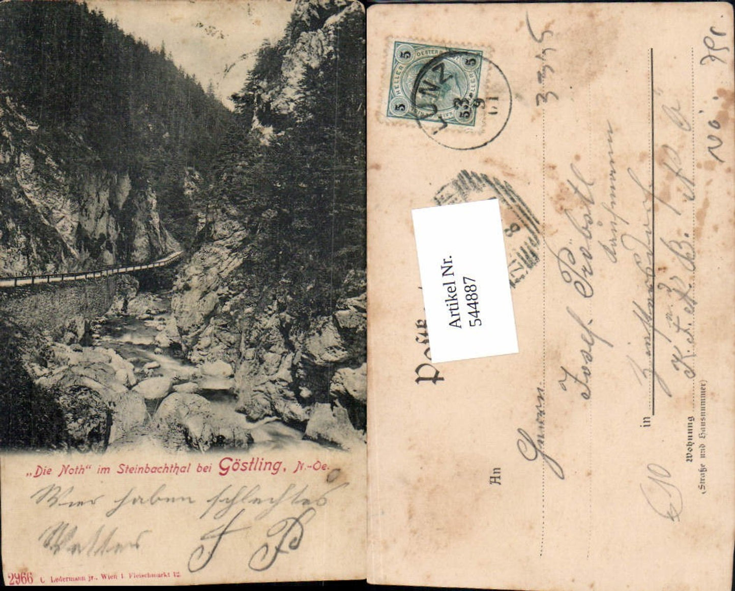 544887,seltene AK Die Noth Steinbachthal Lunz am See Göstling Ybbsitz