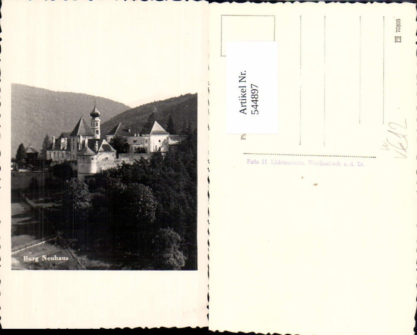 544897,seltene Foto-AK Burg Neuhaus b. Weissenbach an der Triesting