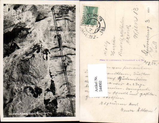 544902,Foto-AK Steinwandklamm Rudolf Decker Steig Weissenbach Furth Triesting Bahnpost Zug 145