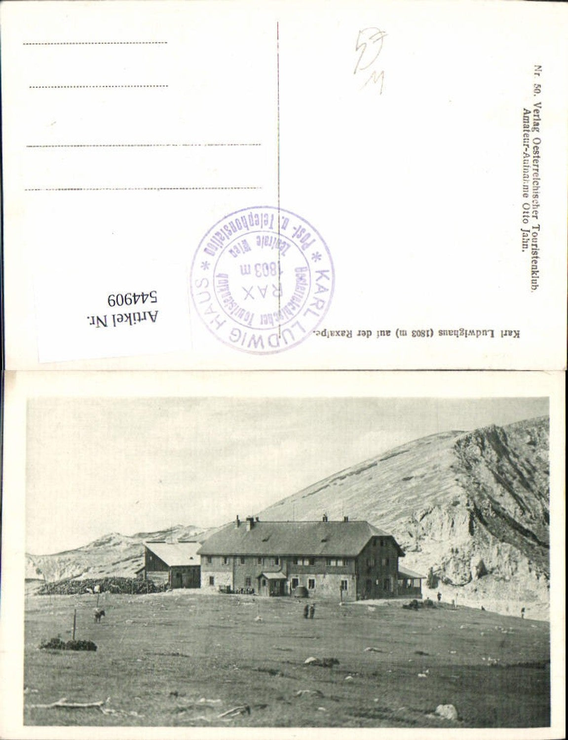 544909,Rax Reichenau Karl Ludwighaus Hirschwang