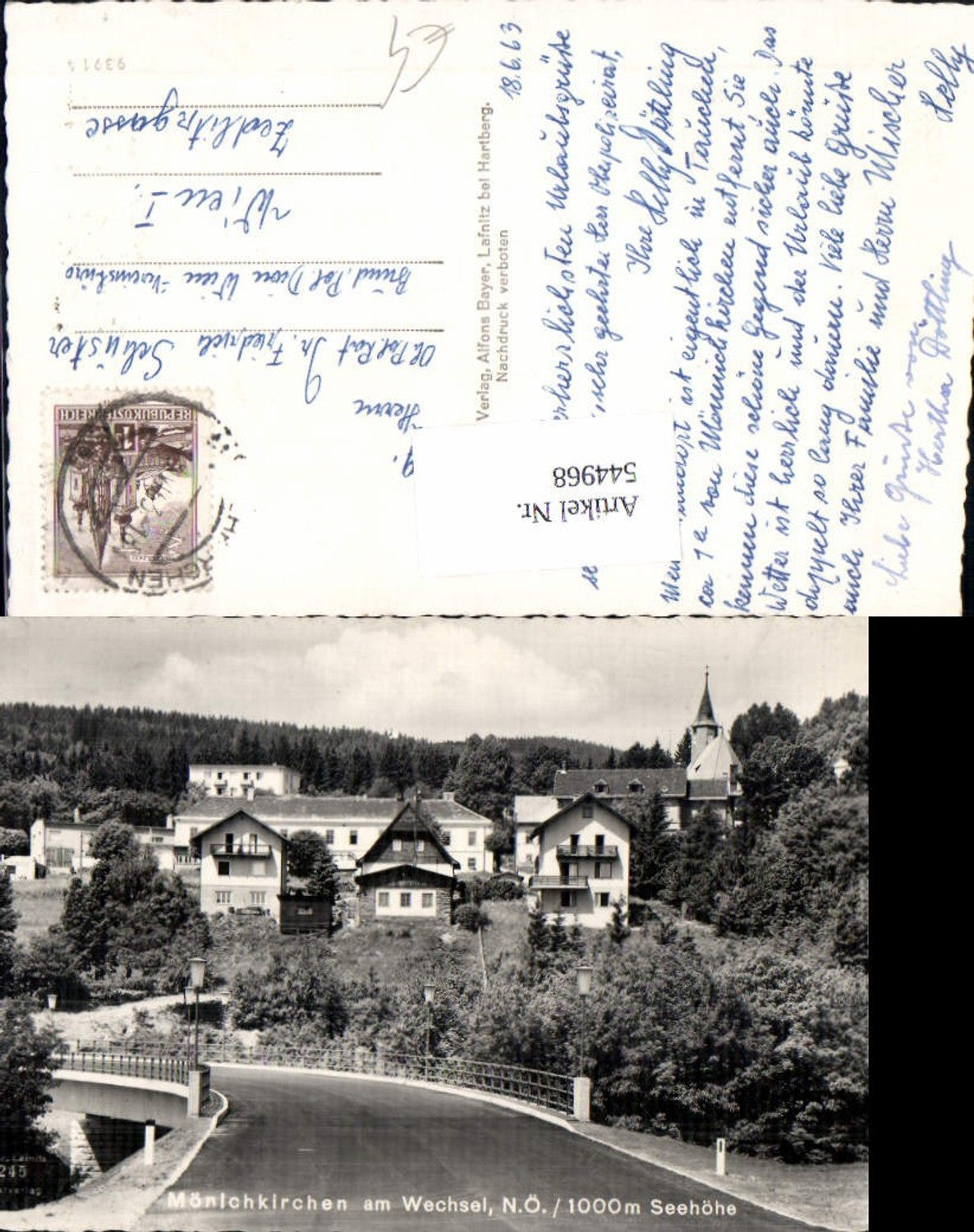544968,Mönichkirchen am Wechsel Straßenansicht