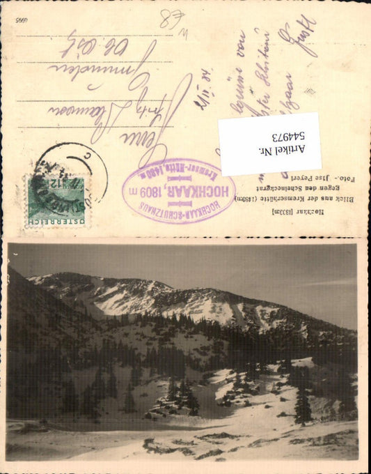 544973,tolle Foto-AK Hochkar b. Göstling Ybbsitz Kremserhütte pub Ilse Peyerl