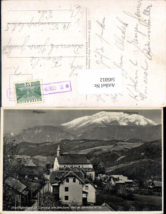 545012,St. Corona am Wechsel Postablagestempel