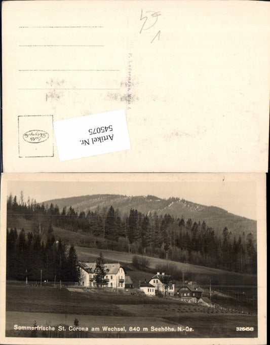 545075,Foto-AK St. Corona am Wechsel Pension Gasthaus