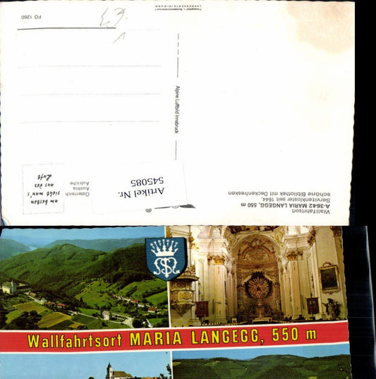 545085,Maria Langegg b. Bergern im Dunkelsteinerwald pub Alpine Luftbild