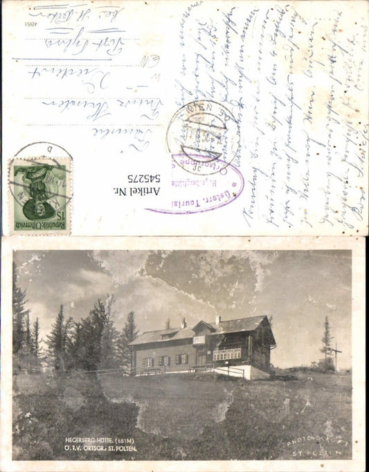 545275,tolle Foto-AK Hegerberg Hütte b. Stössng Kasten Böheimkirchen