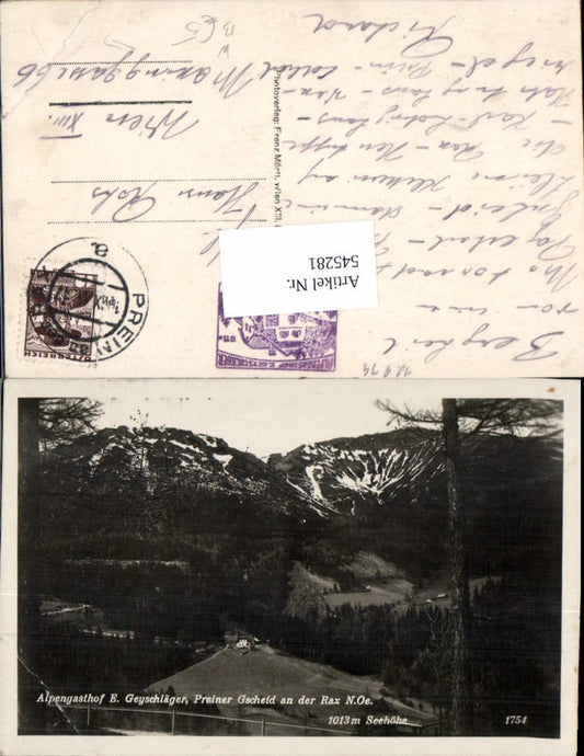 545281,Preiner Gscheid Prein a.d. Rax Reichenau Geyschläger Gasthaus