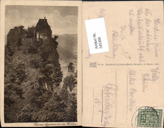 545300,Ruine Aggstein in der Wachau Aggsbach