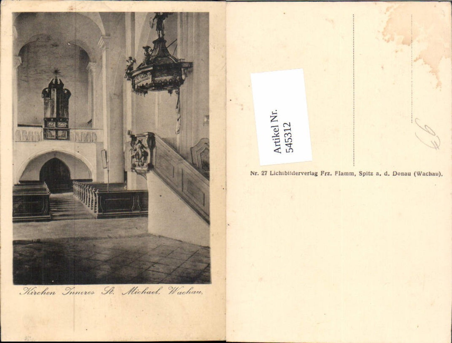 545312,St. Michael in der Wachau Kirche Innen kanzel