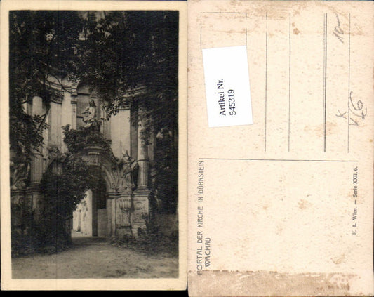 545319,tolle AK Dürnstein in der Wachau Portal pub Kilophot K.L. XXII. 6.