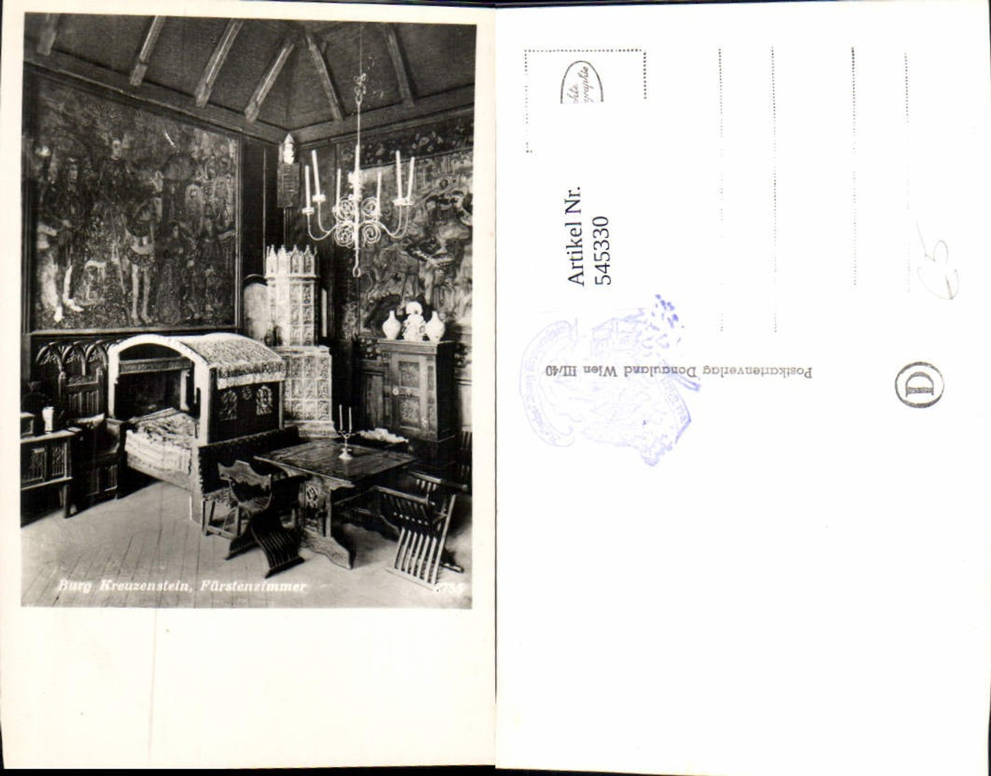 545330,Foto-AK Burg Kreuzenstein b. Leobendorf Ofen Fürstenzimmer