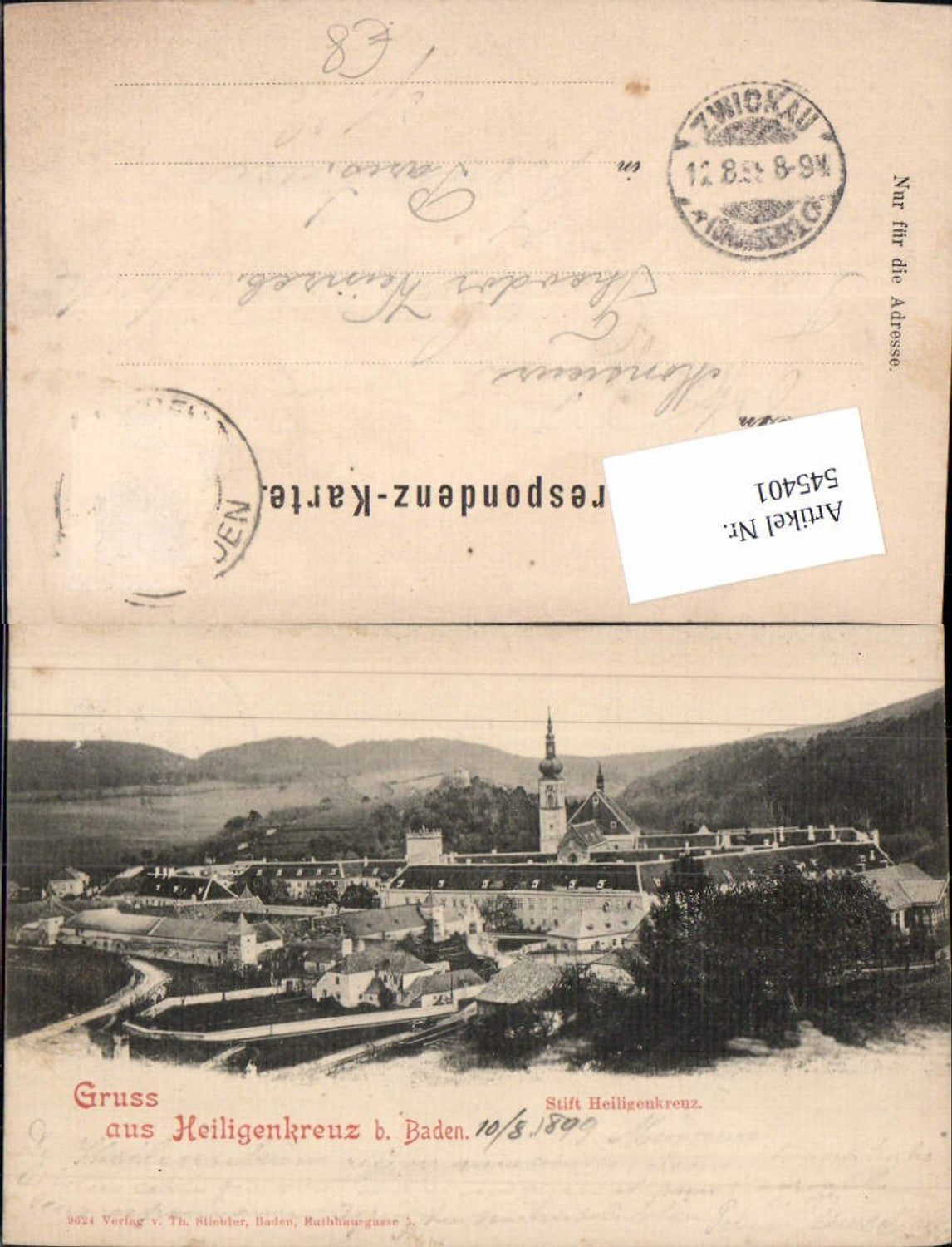 545401,tolle AK Gruß aus Heiligenkreuz bei Baden 8