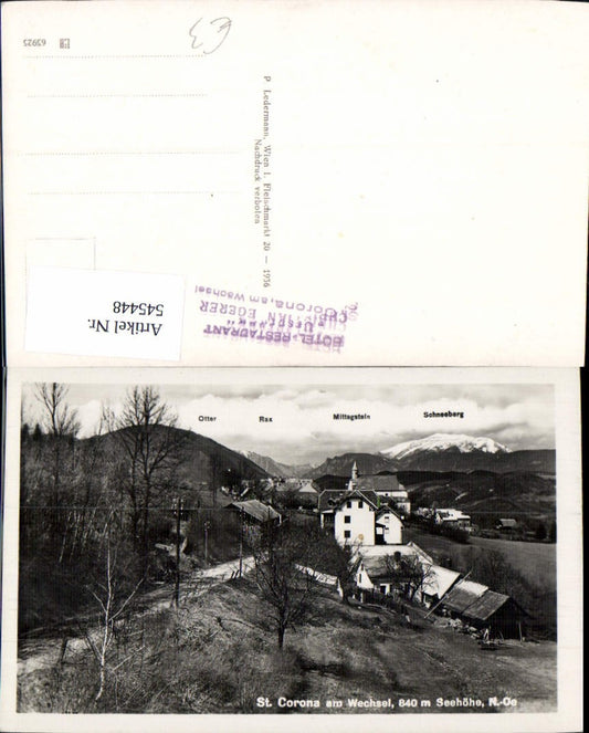 545448,St. Corona am Wechsel Wegansicht