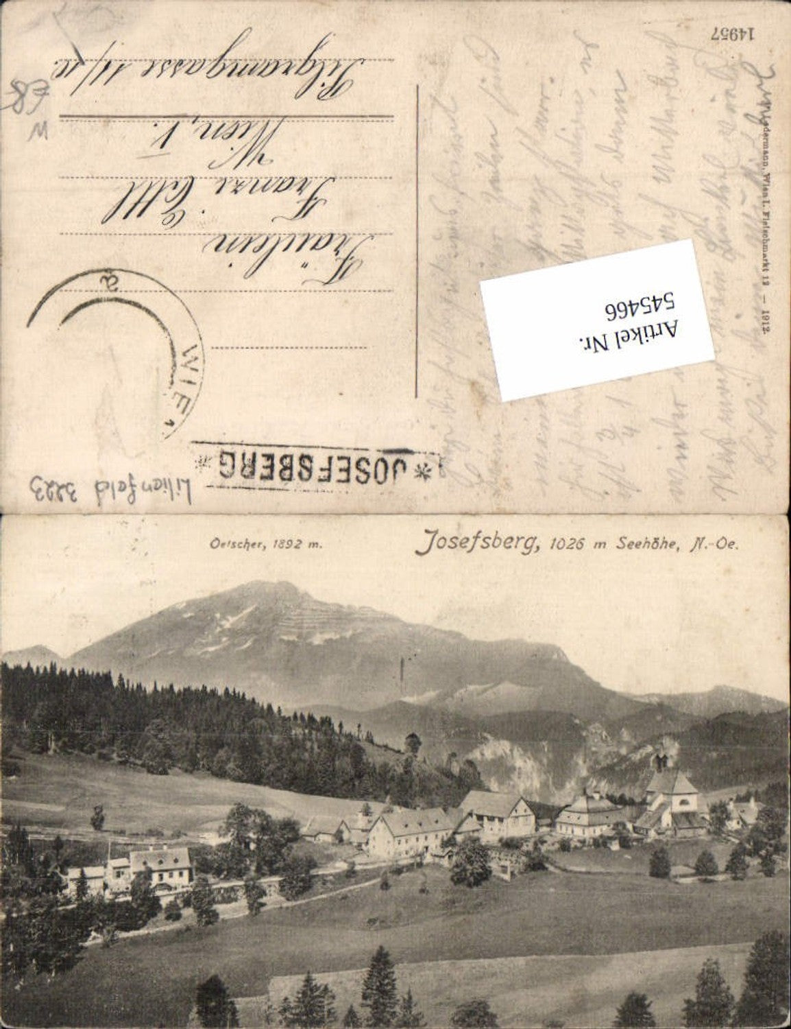 545466,tolle AK Josefsberg bei Wienerbruck am Ötscher