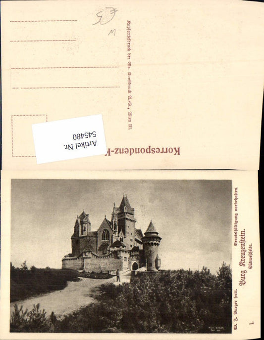 545480,W. J. Burger Burg Kreuzenstein bei Leobendorf