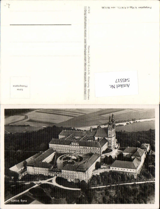 545517,Fliegeraufnahme Schloß Banz b. Staffelstein Bamberg