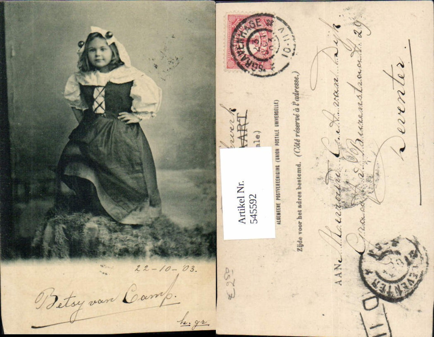 545592,Künstler AK Kinder Kind Mädchen Kleid Tracht