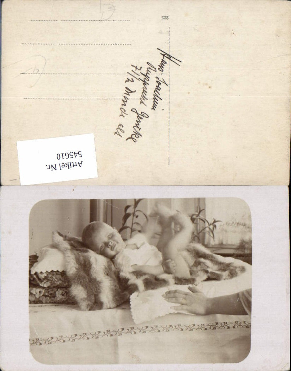 545610,Foto-AK Kinder Kind Baby Decke Fell Hans Joachim Rupprecht Genckl