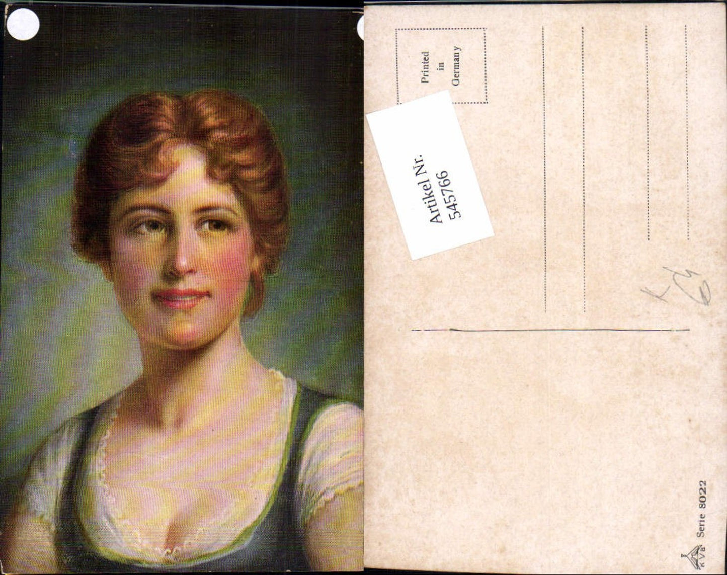 545766,Künstler AK Portrait Frau Frauen