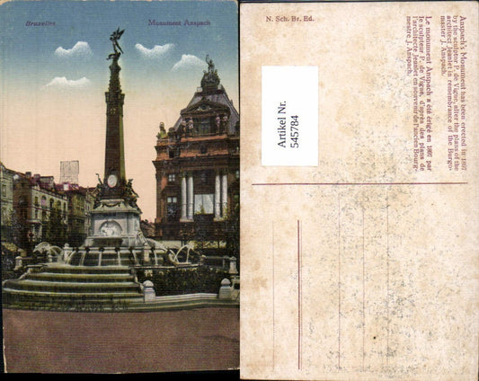 545784, Belgium Brussels Bruxelles Monument Anspach