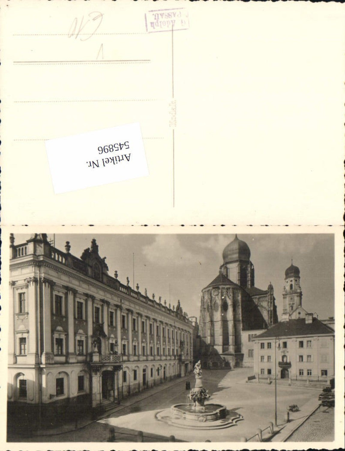 545896,tolle Foto-AK Passau Stadt Platz pub G. Adolph