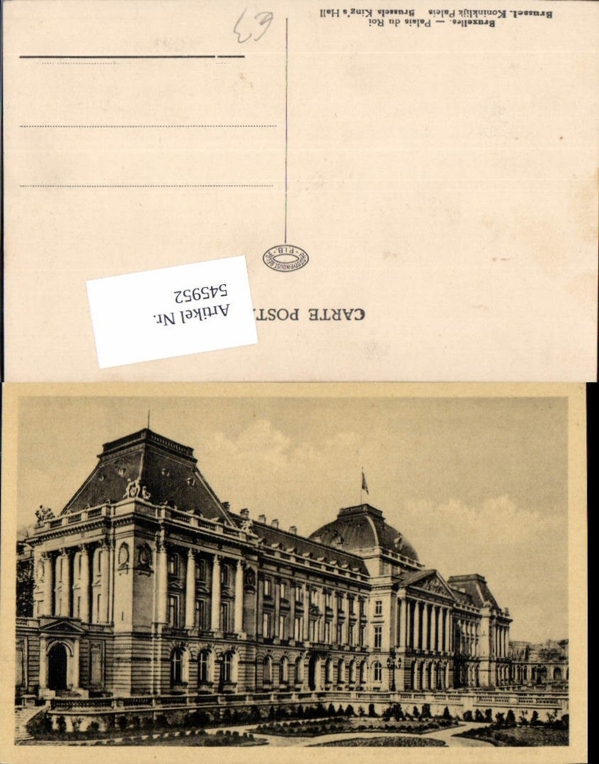 545952,Belgium Palais du Roi