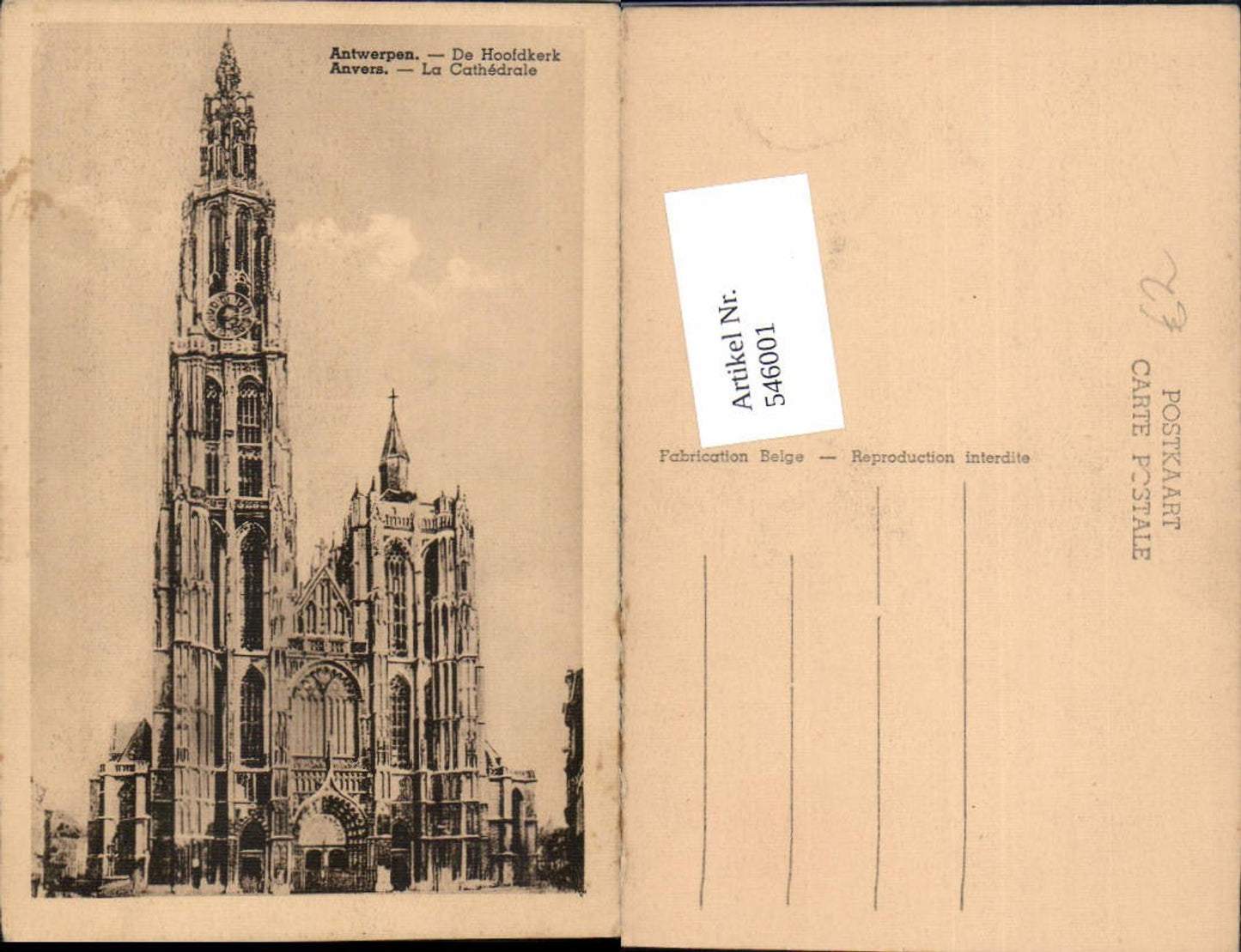 546001,Belgium Anvers Antwerpen Kathedrale