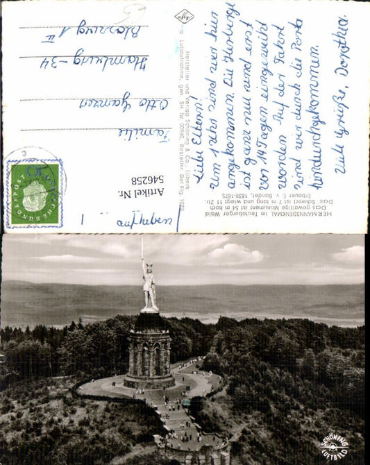 546258,Fliegeraufnahme Teutoburger Wald Hermannsdenkmal b. Detmold LK Minden Lübbecke