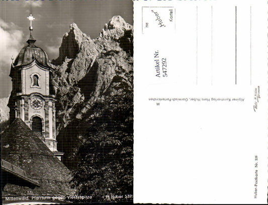 547292,Mittenwald an der Isar Pfarrturm
