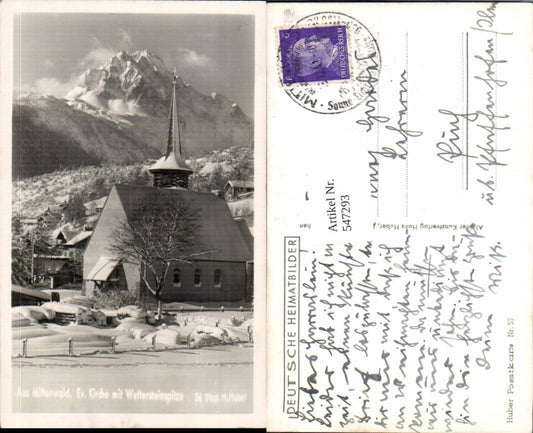 547293,Mittenwald an der Isar Evangelische Kirche pub Huber 56