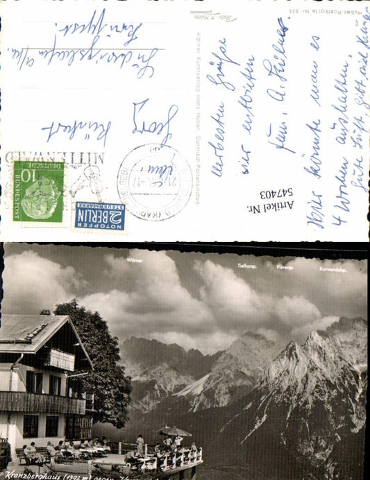 547403,Mittenwald an der Isar Kranzberg Kranzberghaus pub Huber 534