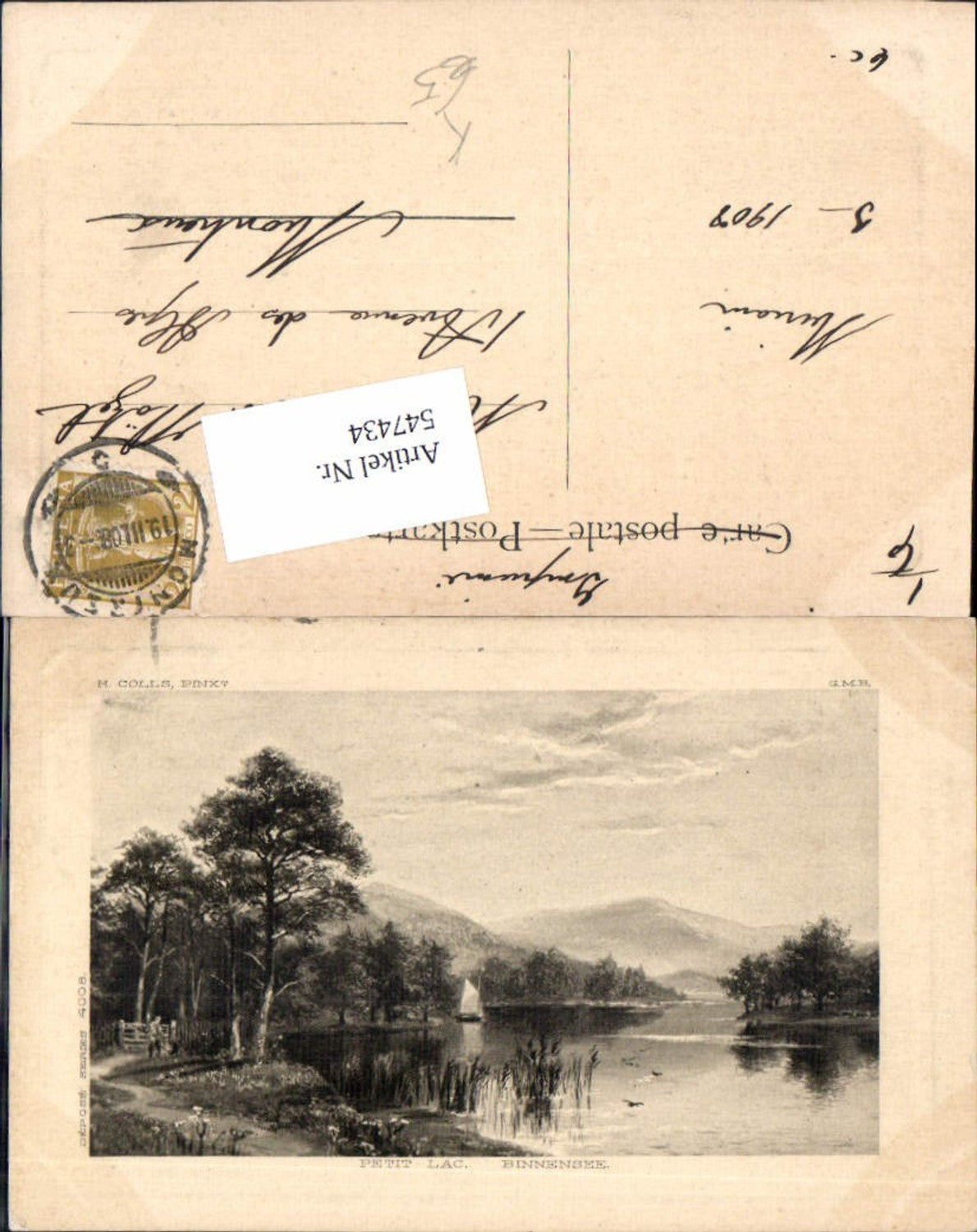 547434,Künstler AK H. Colls Binnensee See