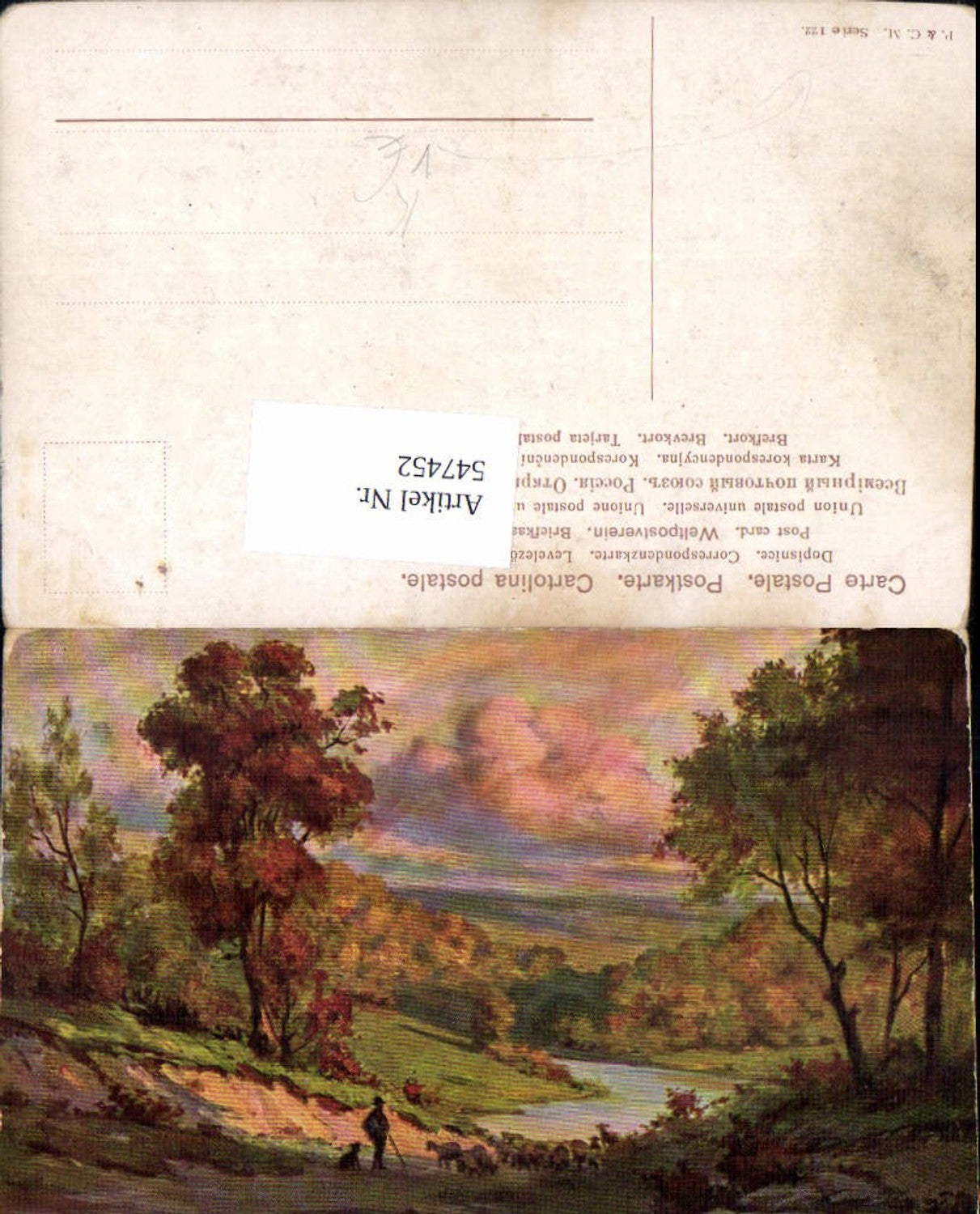 547452,Künstler AK Wilhelm Eilers Hirte Junge Schafe Schafherde Purger Co. 122