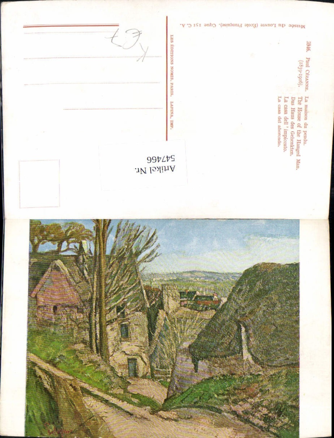 547466,Künstler AK Paul Cezanne das haus des Gehenkten Tod