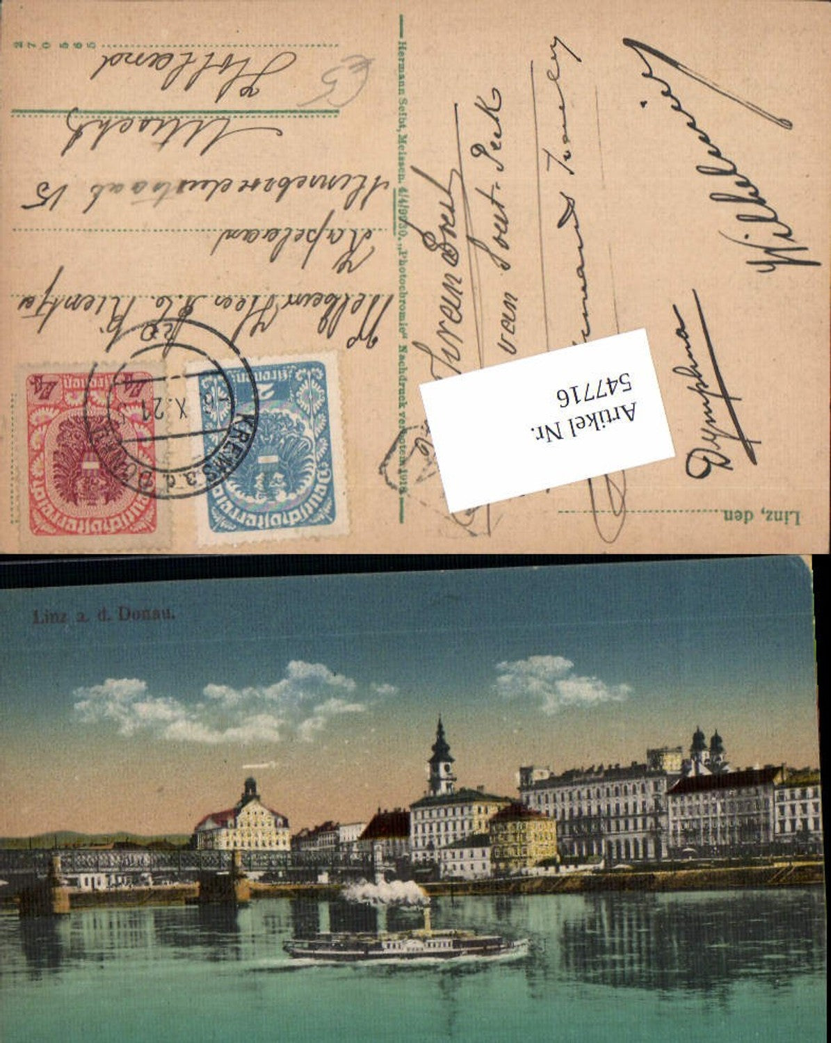 547716,Linz an der Donau Dampfer Urfahr