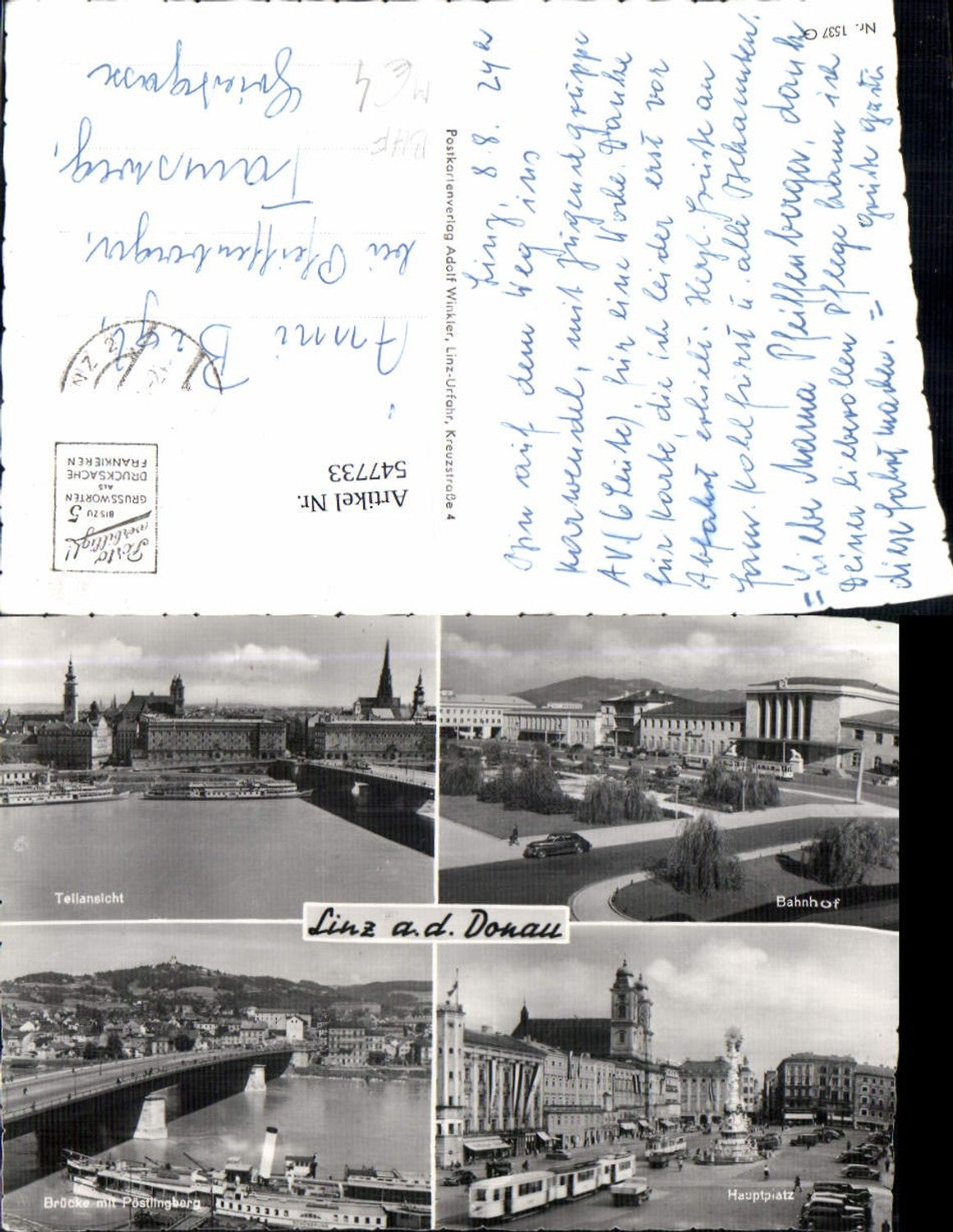 547733,Linz an der Donau landungsplatz Bahnhof Straßenbahn Dampfer