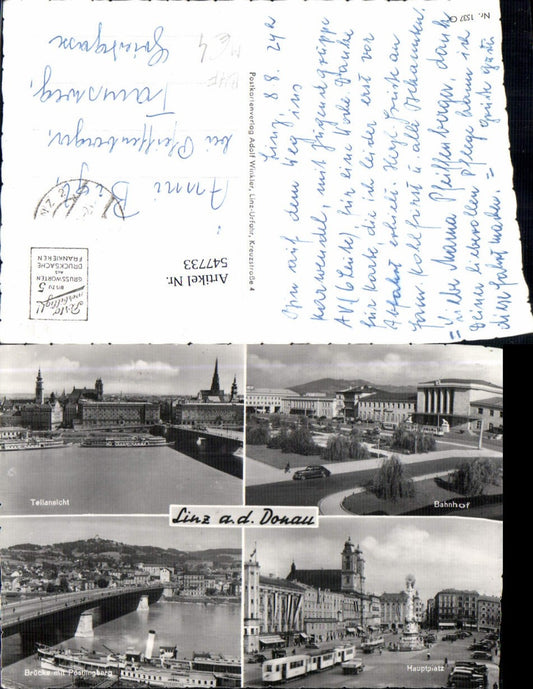 547733,Linz an der Donau landungsplatz Bahnhof Straßenbahn Dampfer
