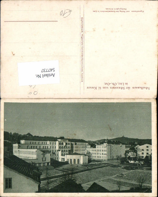 547737,tolle AK Linz an der Donau Schulhaus Schwestern Hl. Kreuze